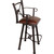 Coronado Swivel Barstool w/Arms - Colonial Antique Brown