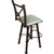 Coronado Swivel Counter Stool - Plain with Tacks Turquoise