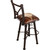 Coronado Swivel Counter Stool - Hair on Hide Antique Brown