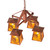 Primitive Pine 4-Light Chandelier