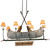 Personalized Wood Canoe 8-Light Chandelier