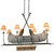 Personalized Wood Canoe 8-Light Chandelier