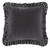 Azure Gray Velvet Ruffled Square Euro Sham