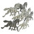 Frosted Metal Horses Wall Art
