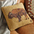 Golden Buffalo Hooked Wool Pillow