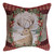 Deer & Holly Holiday Pillow