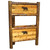 Barnwood Bunkbed with Bear Carving - Queen/Queen