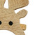 Wood Reindeer Napkin Ring - Set of 4