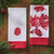 Red Pinecone Branch Dishtowel - Set of 2