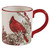 Red Bird Ceramic Mug - Set of 4