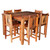 Barnwood Gathering Table & Chairs with Tree Carvings & Nailheads - 7 pcs