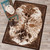 Cowhide & Tooled Leather Design Rug - 5 x 8