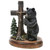 Prayerful Bear & Cross Figurine