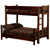 Hickory Twin/Full Bunk Bed (Ladder Left)