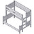 Hickory Twin/Full Bunk Bed (Ladder Left)