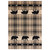 Bears & Arrows Beige Plaid Rug - 5 x 8