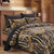 Black Woodland Camouflage 6 Piece Sheet Set - King