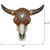 Bull Skull with Tooled Leather Design - OUT OF STOCK