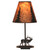 Burnt Sienna Elk Accent Lamp with Tree Shade
