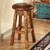 Carved Wood Roper Bar Stool - Bar Height