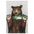 Fishing with No Paws Bear Pewter Canvas Art