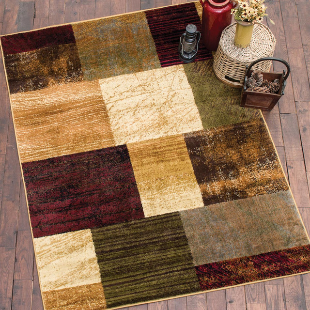 Wood Blocks Rug Collection | Black Forest Decor