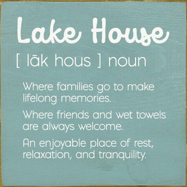 Lake House Definition Wall Art