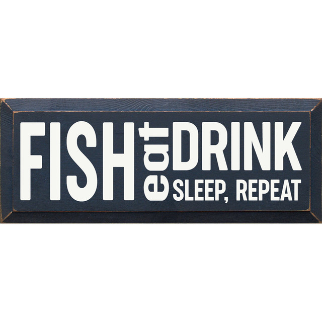 Fish Instructions Wood Sign