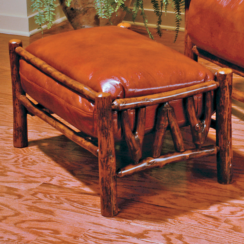 Black Forest Hickory Club Ottoman