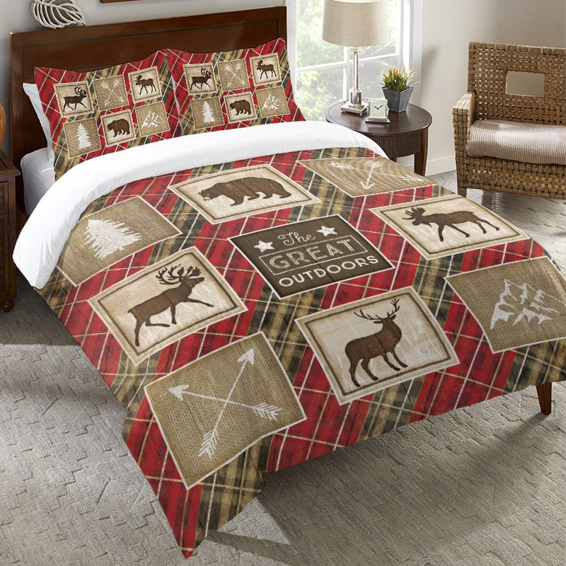 Great Outdoors Plaid Duvet Cover - King