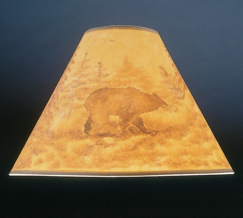 Hand Painted Grizzly Bear Lamp Shade - 15 Inch