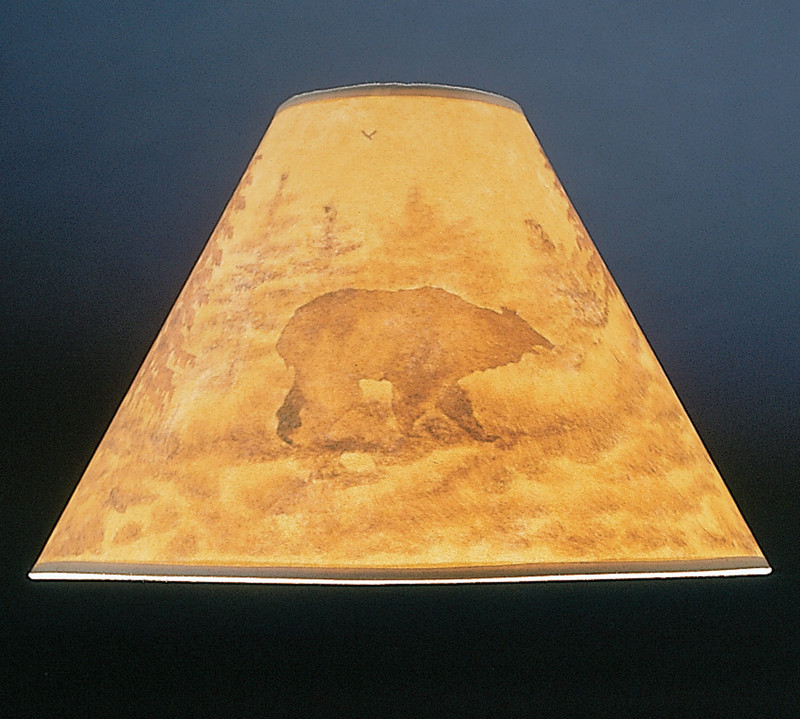 Hand Painted Grizzly Bear Lamp Shade - 23 Inch