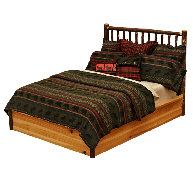 Hickory Platform Bed - Twin