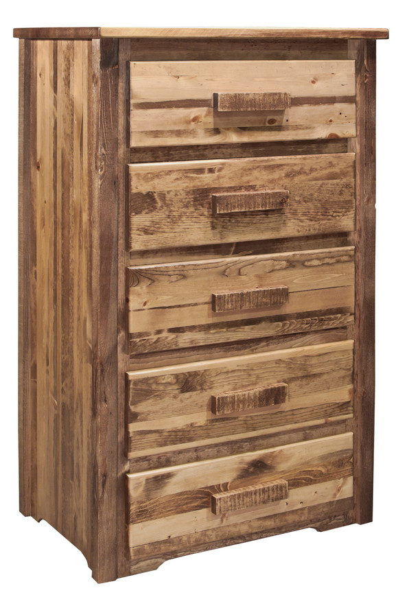 Homestead 5 Drawer Chest - Stained & Lacquered