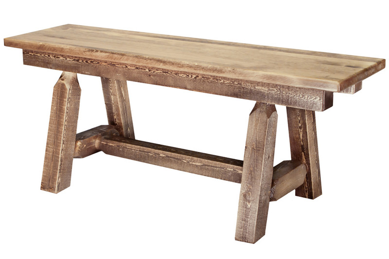 Homestead 6' Plank Bench - Stained & Lacquered