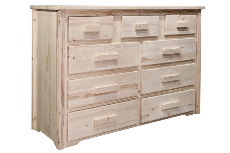 Homestead 9 Drawer Dresser - Unfinished