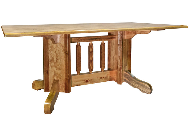 Homestead Double Pedestal Dining Table - Stained & Lacquered