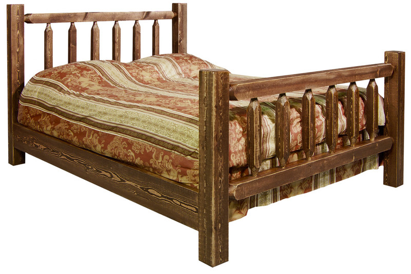 Homestead Full Log Bed - Stained & Lacquered