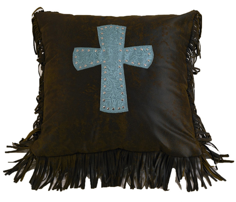 Cheyenne Turquoise Cross Pillow