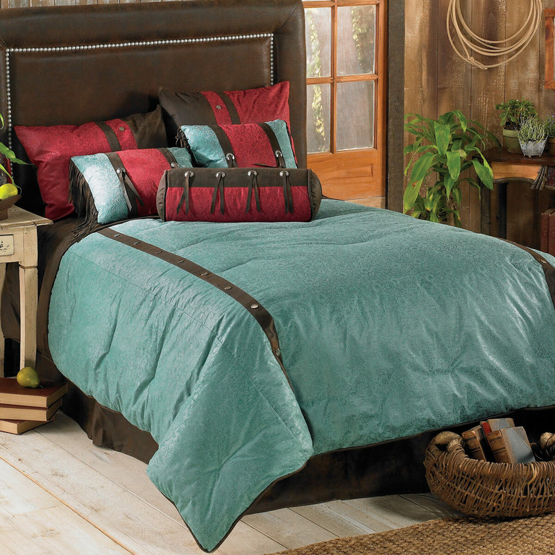 Cheyenne Turquoise Bed Set - Super Queen