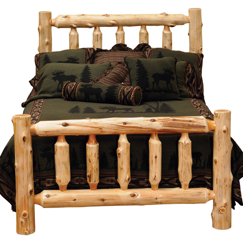 Log Beds: King Size Traditional Log | Black