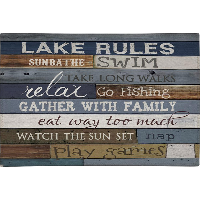 Lake Lessons Chenille Rug - 2 x 3