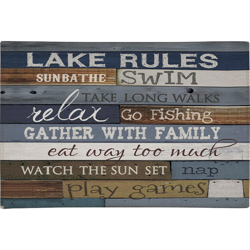 Lake Lessons Chenille Rug - 3 x 5