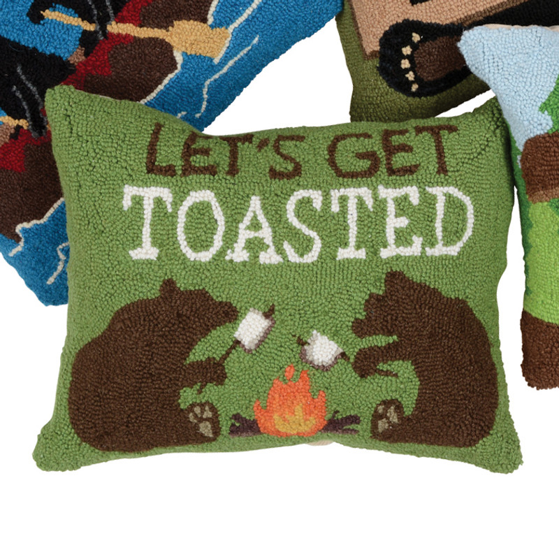 Let's Get Toasted Hooked Pillow