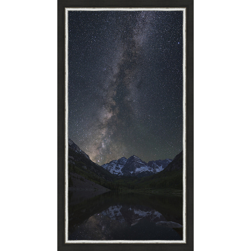 Milky Way Mountain View Framed Canvas