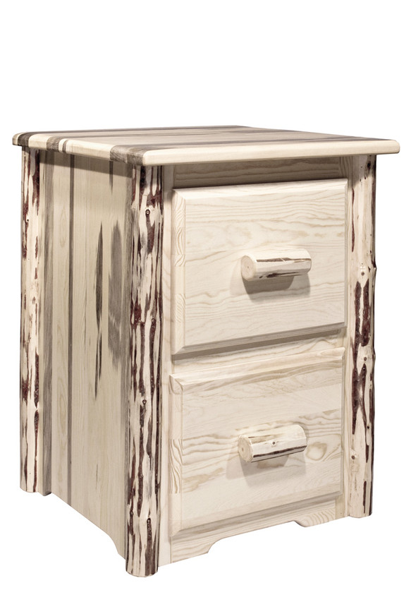 Montana 2 Drawer File Cabinet - Unfinished