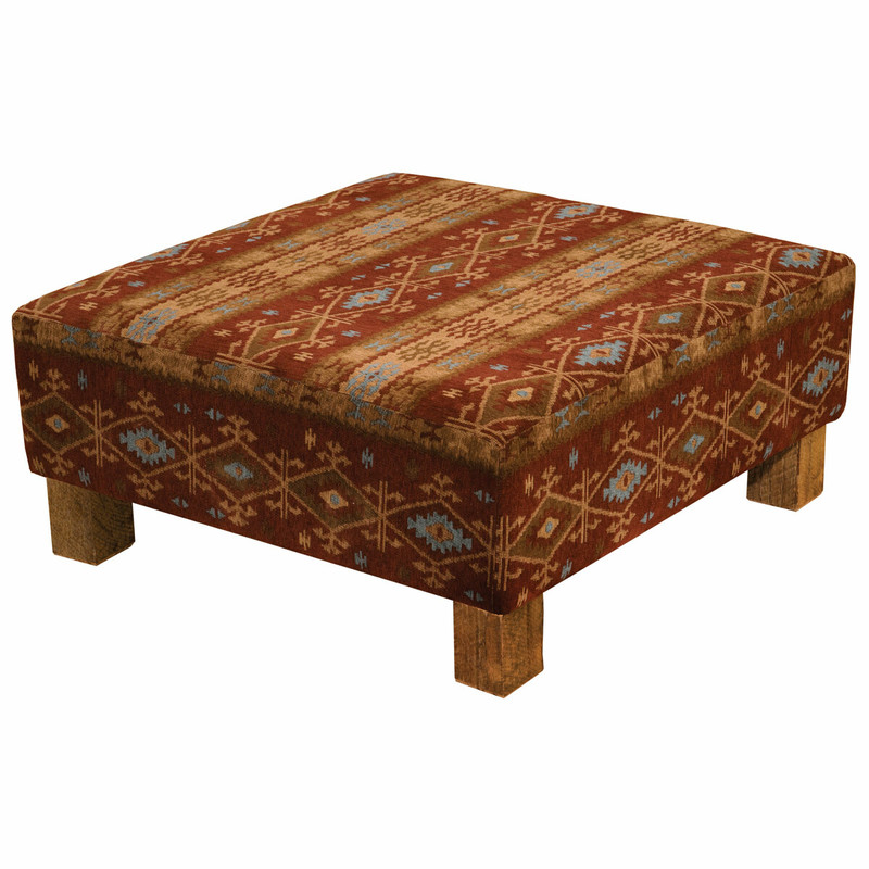 Mountain Sierra Coffee Table Ottoman with Barnwood Legs