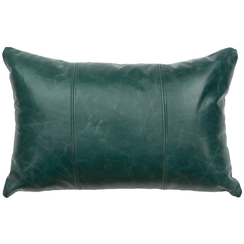 Mountain Sierra Peacock Leather Pillow