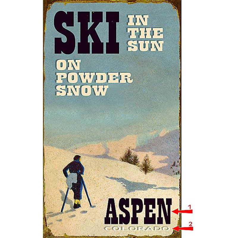 Ski in the Sun Sign - 14 x 24
