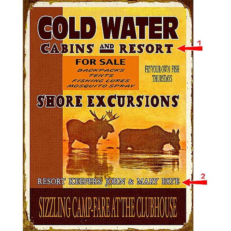 Cold Water Sign - 23 x 31